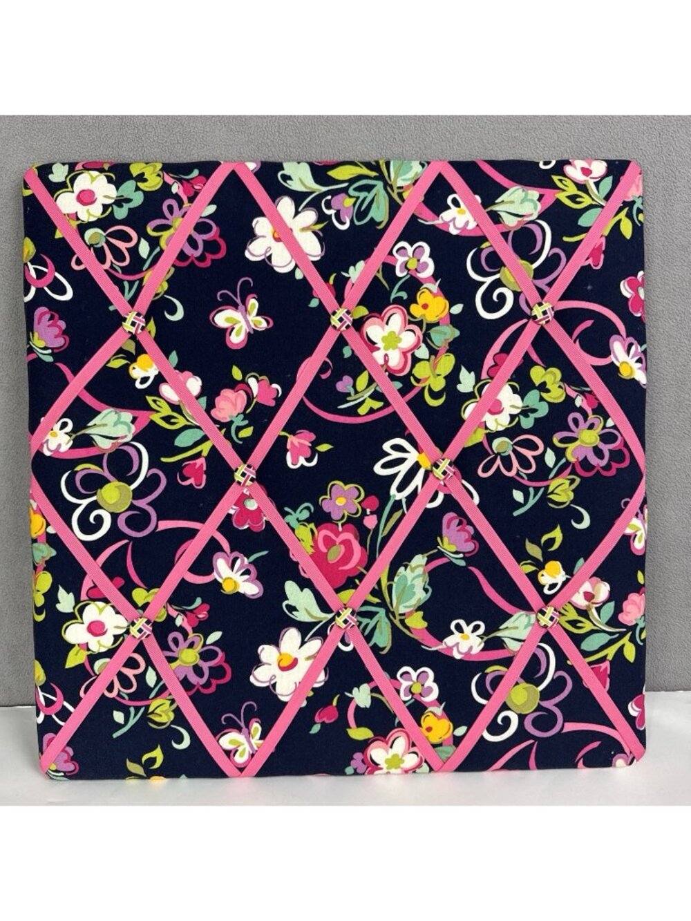 Vera Bradley Ribbons Memory Board 2012 pink ribbon breast cancer print